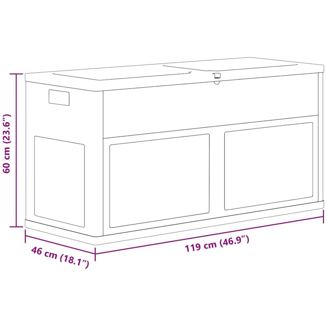 Dynbox 320 liter grå svart vidaXL – bild 8