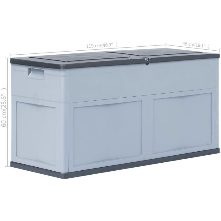 Dynbox 320 liter grå svart vidaXL – bild 9