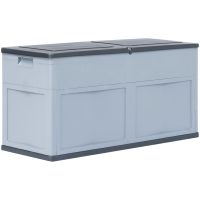 Dynbox 320 liter grå svart vidaXL