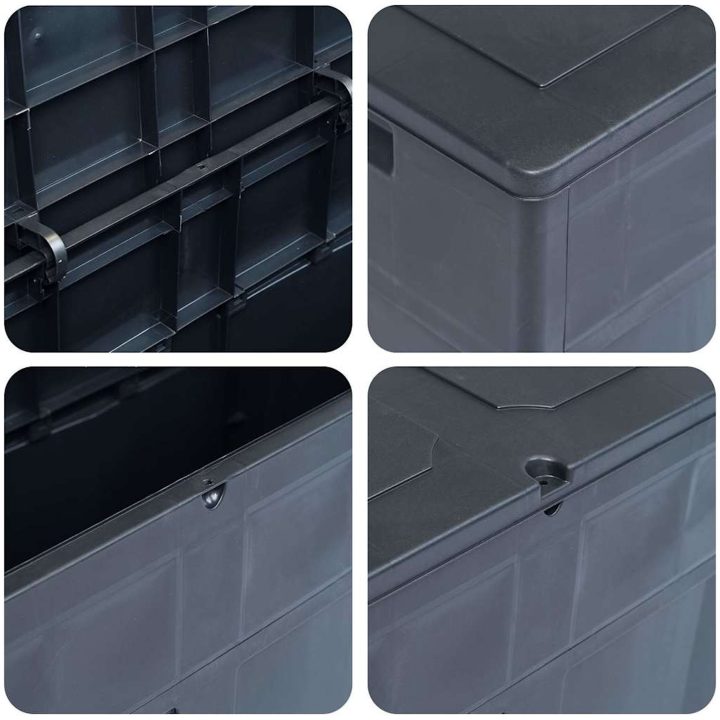 Dynbox 320 liter svart vidaXL – bild 7