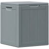 Dynbox 90 liter grå PP-träliknande vidaXL – miniatyr 2