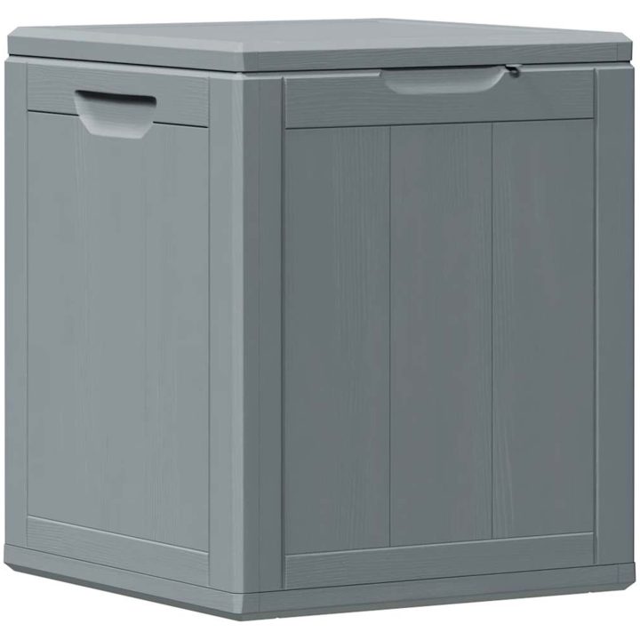 Dynbox 90 liter grå PP-träliknande vidaXL – bild 2