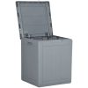Dynbox 90 liter grå PP-träliknande vidaXL – miniatyr 5