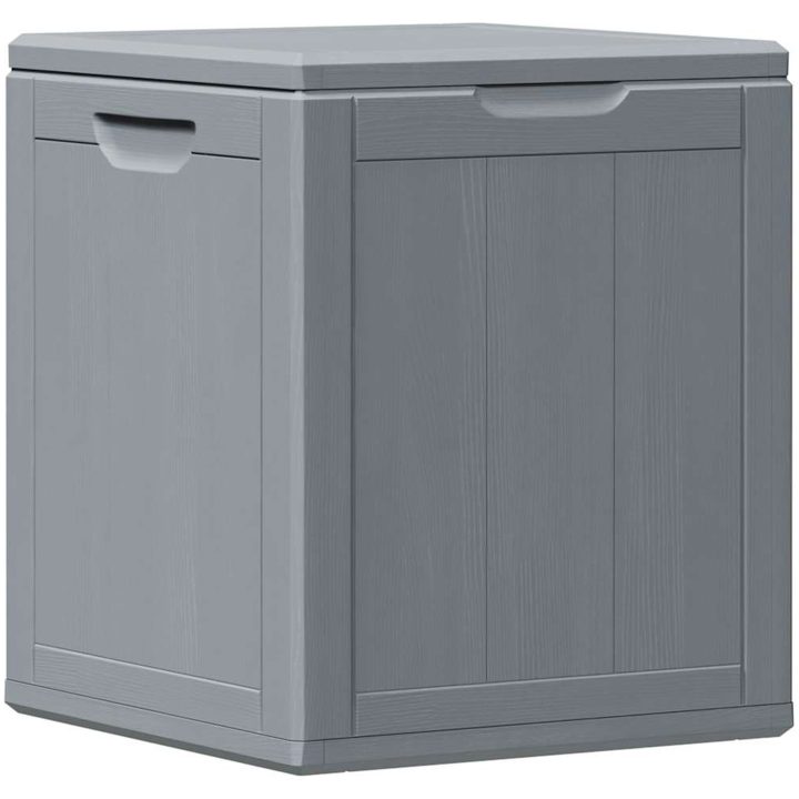 Dynbox 90 liter grå PP-träliknande vidaXL – bild 6