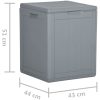 Dynbox 90 liter grå PP-träliknande vidaXL – miniatyr 8