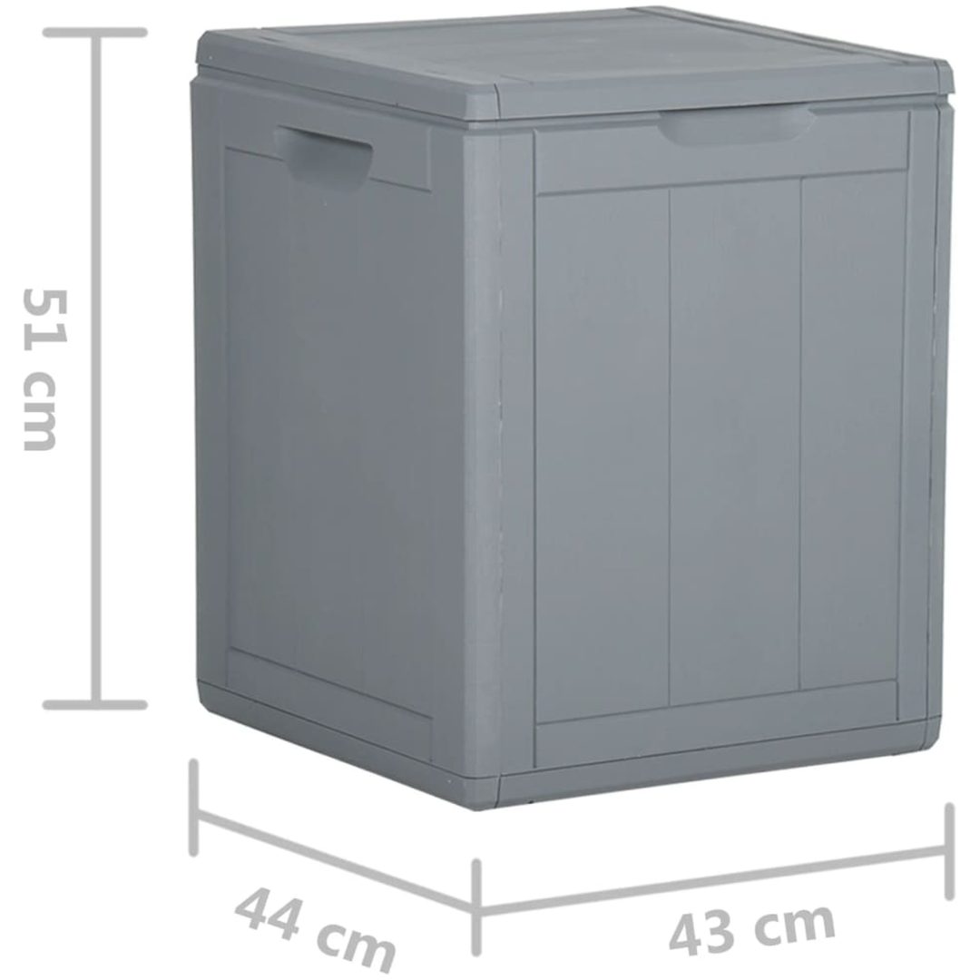 Dynbox 90 liter grå PP-träliknande vidaXL – bild 8