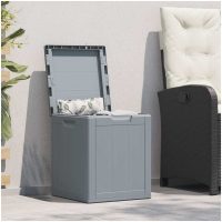 Dynbox 90 liter grå PP-träliknande vidaXL