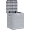 Dynbox 90 liter ljusgrå vidaXL – miniatyr 2