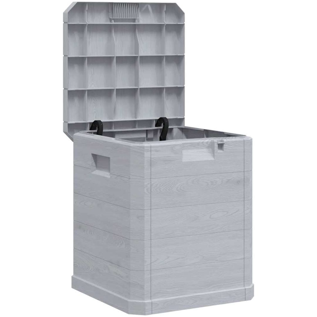 Dynbox 90 liter ljusgrå vidaXL – bild 2