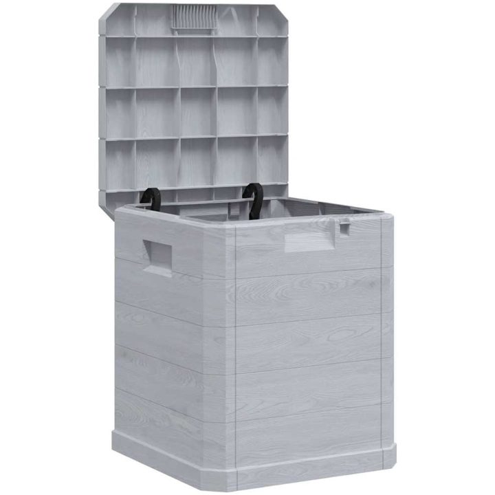 Dynbox 90 liter ljusgrå vidaXL – bild 2