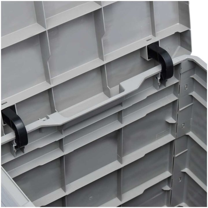 Dynbox 90 liter ljusgrå vidaXL – bild 8