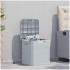 Dynbox 90 liter ljusgrå vidaXL – miniatyr 1