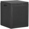 Dynbox 90 liter svart PP-rotting vidaXL – miniatyr 2