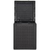 Dynbox 90 liter svart PP-rotting vidaXL – miniatyr 3