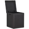 Dynbox 90 liter svart PP-rotting vidaXL – miniatyr 4