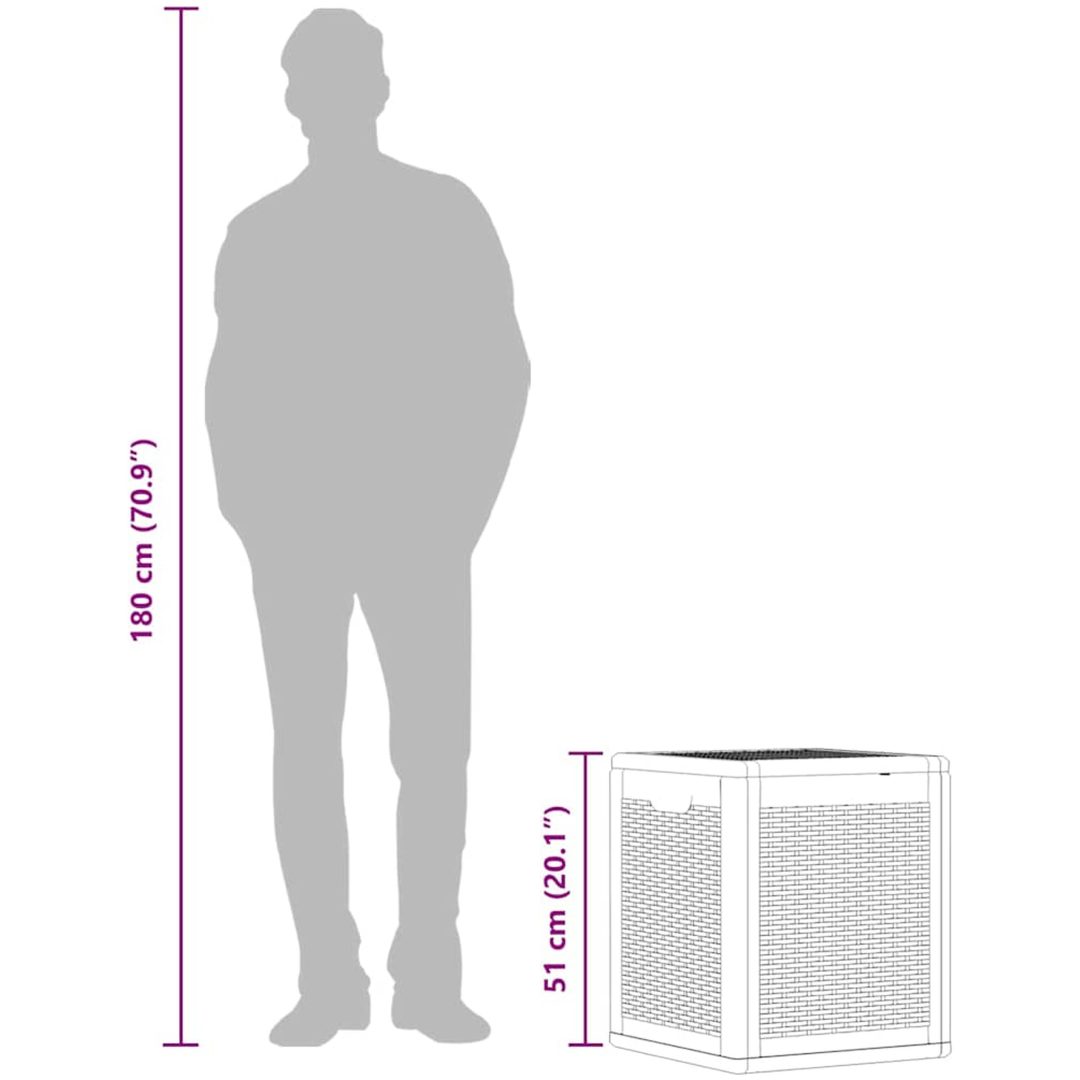 Dynbox 90 liter svart PP-rotting vidaXL – bild 10