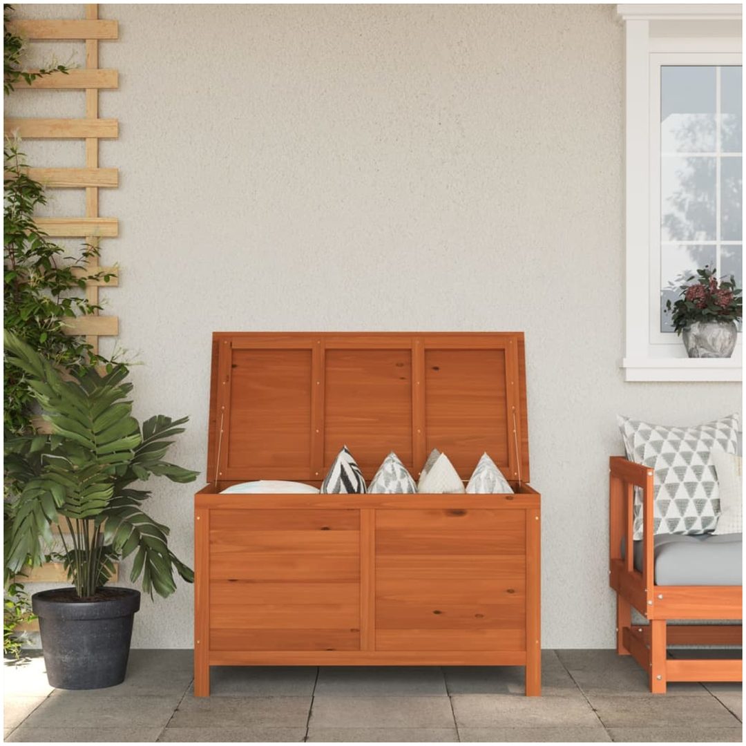 Dynbox 99x49,5x58,5 cm massivt granträ vidaXL 100 x 50 x 58 cm