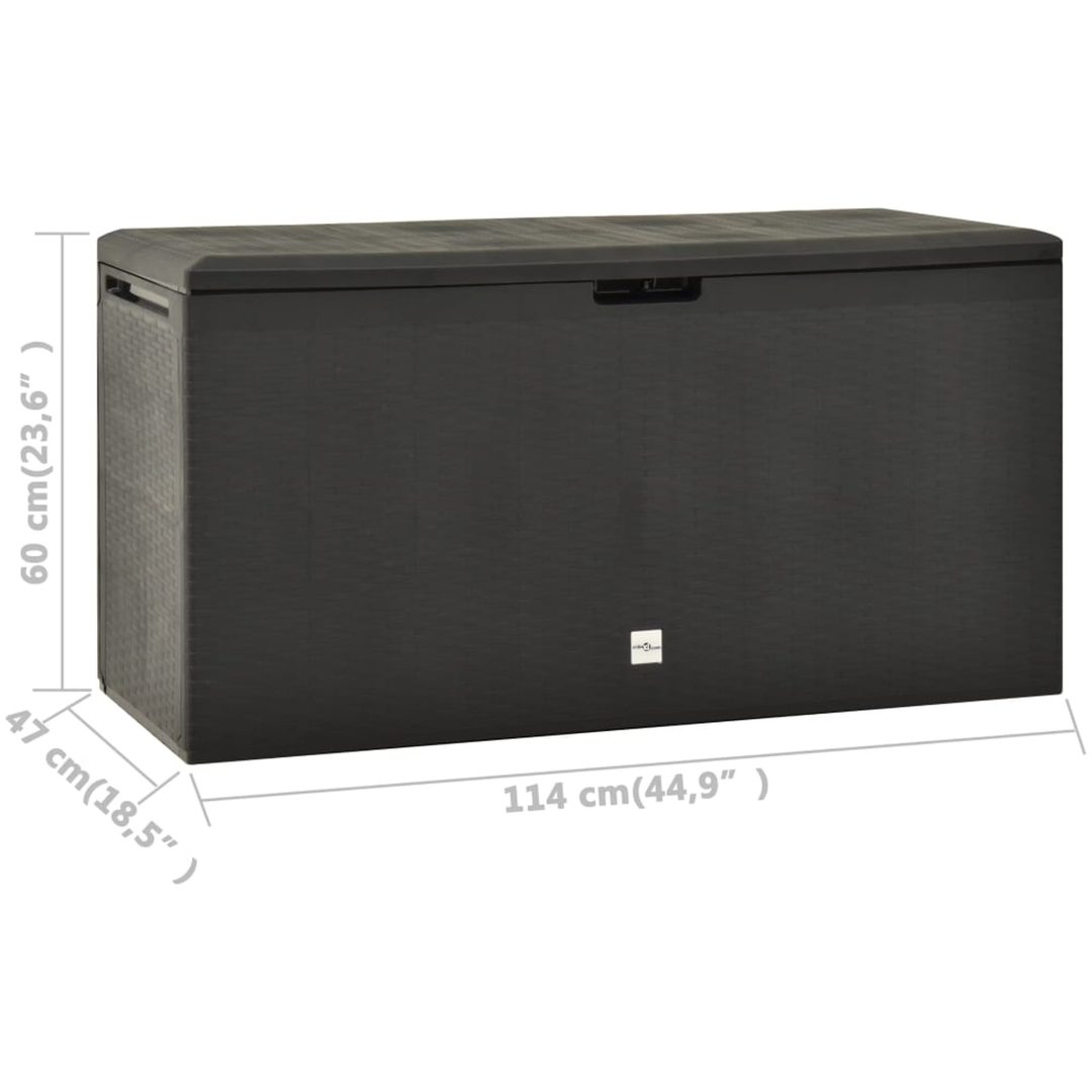 Dynbox antracit 114x47x60 cm vidaXL – bild 7