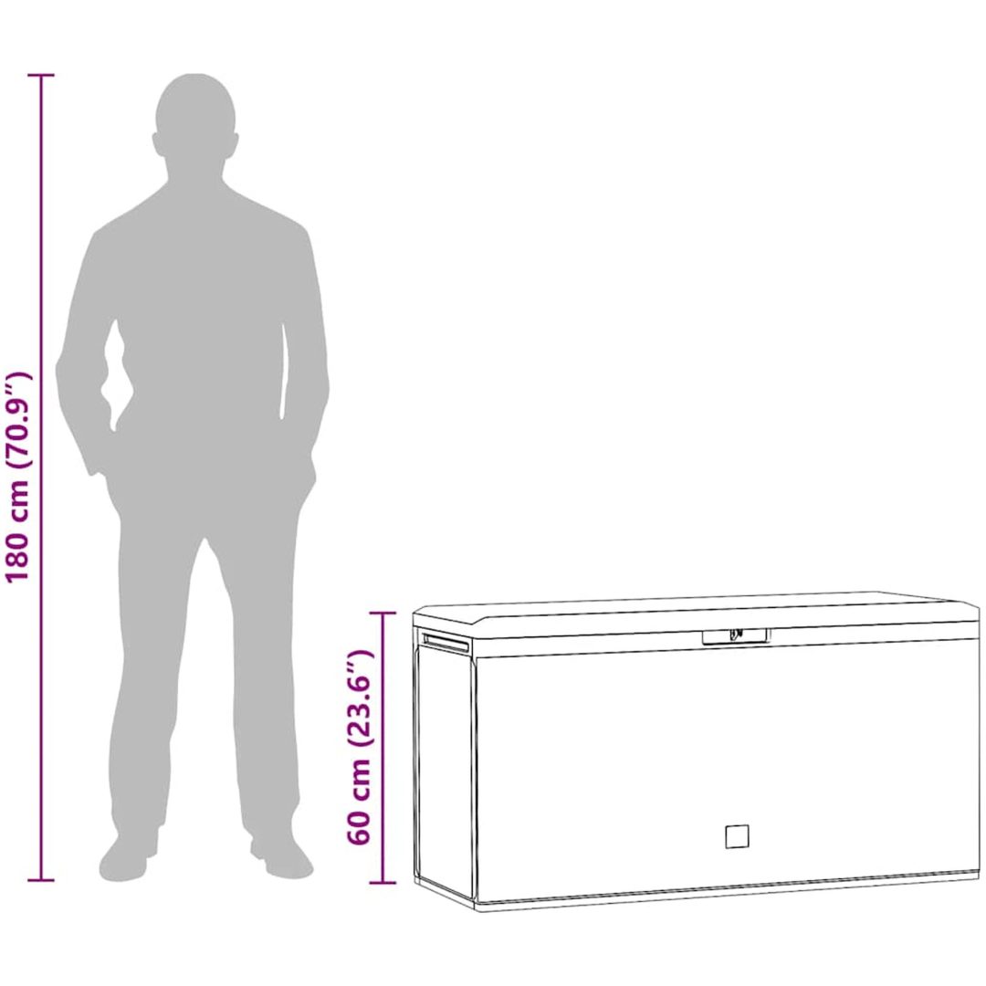 Dynbox antracit 114x47x60 cm vidaXL – bild 9