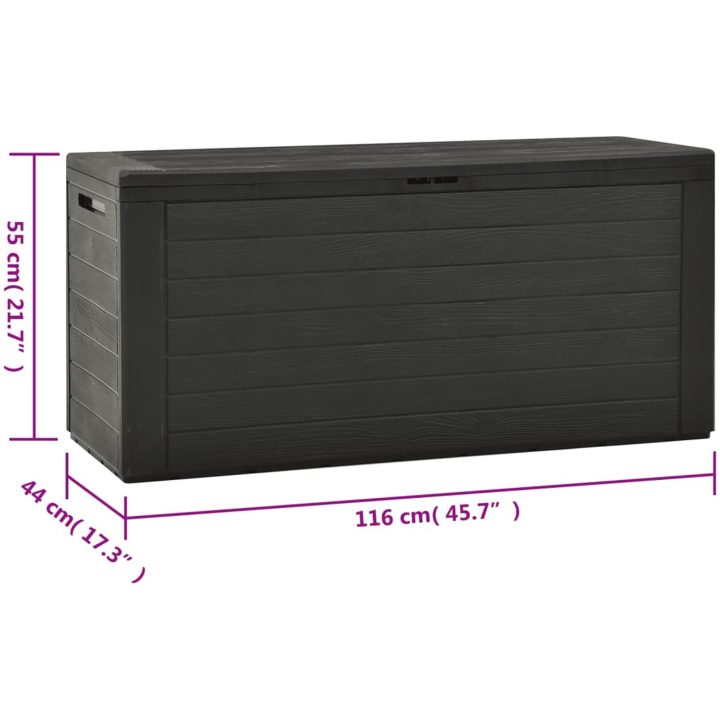 Dynbox antracit 116x44x55 cm vidaXL – bild 8