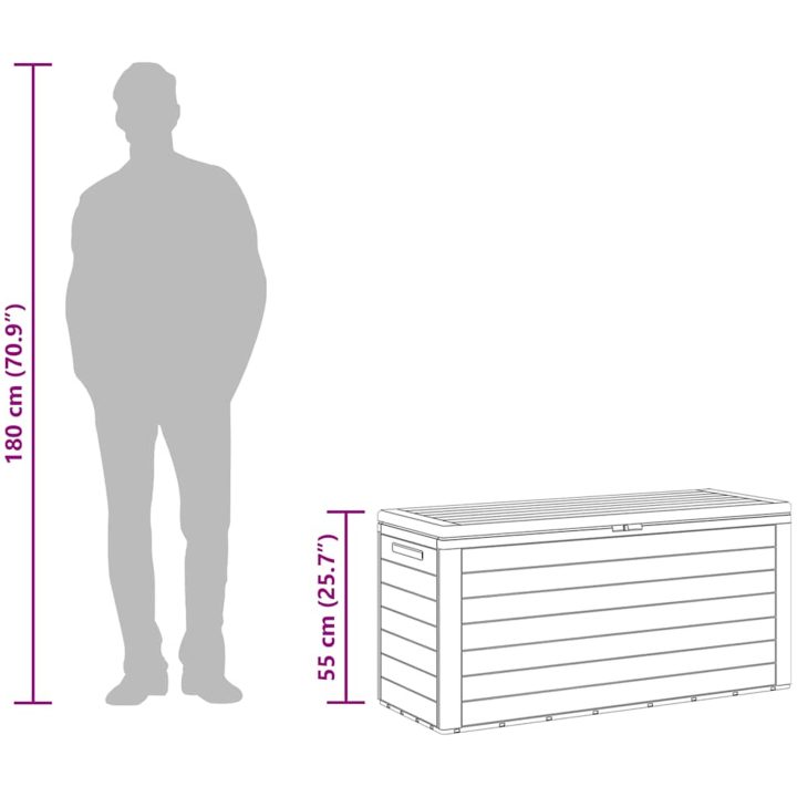Dynbox antracit 116x44x55 cm vidaXL – bild 9