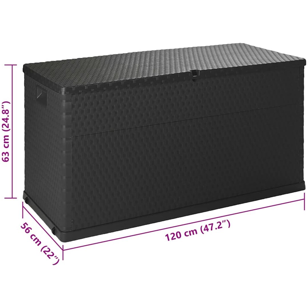 Dynbox antracit 120x56x63 cm PP-rotting vidaXL – bild 10