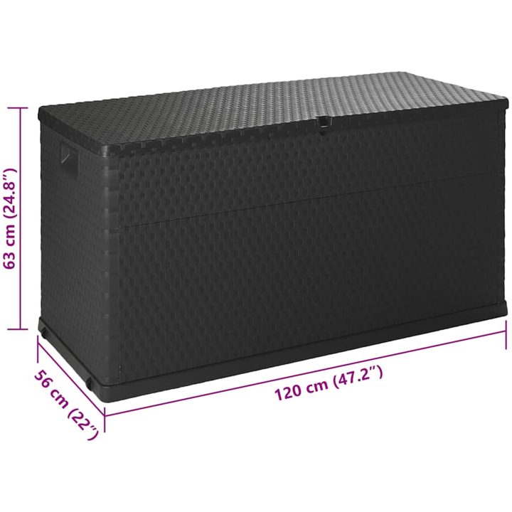 Dynbox antracit 120x56x63 cm PP-rotting vidaXL – bild 10