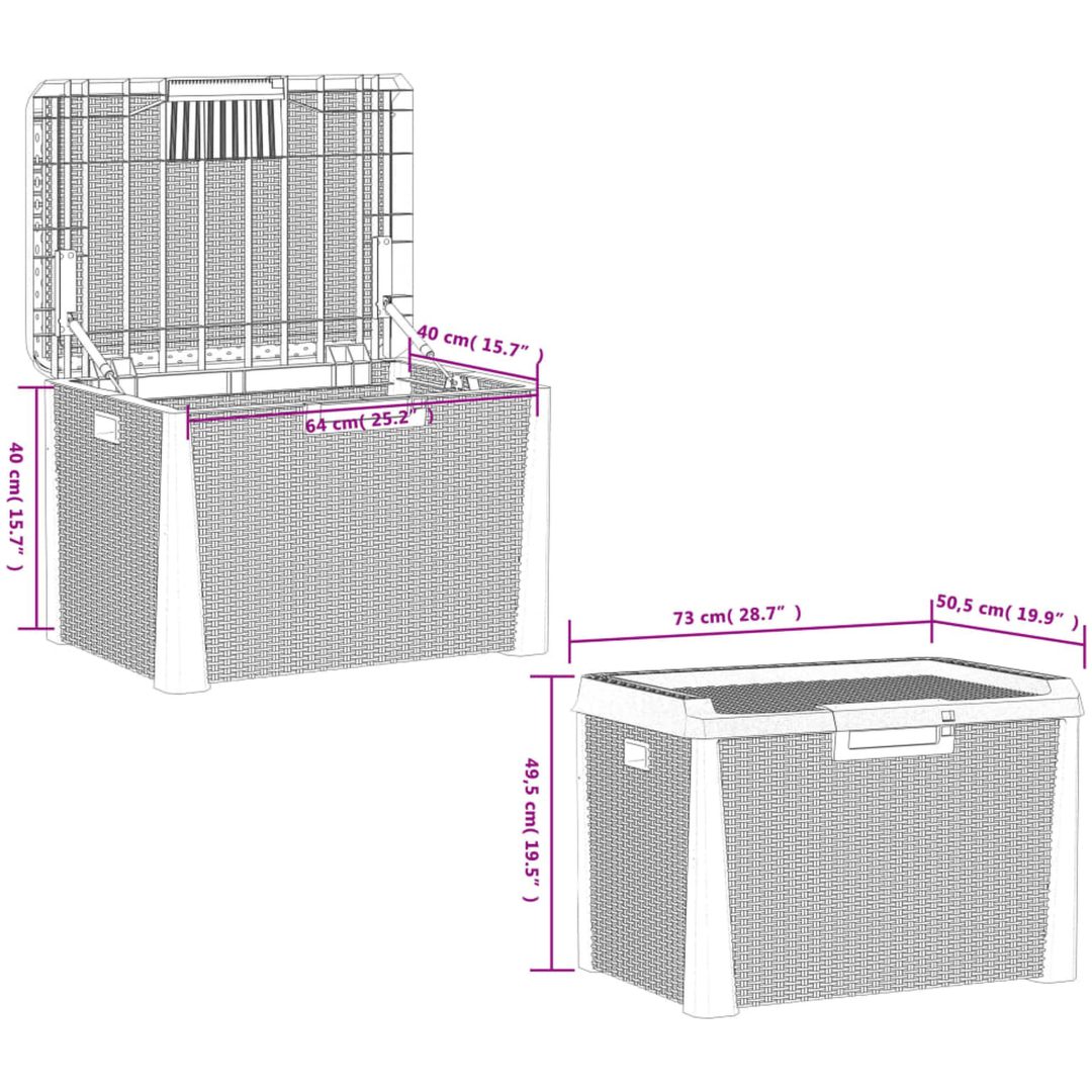 Dynbox antracit 125 L PP vidaXL – bild 10