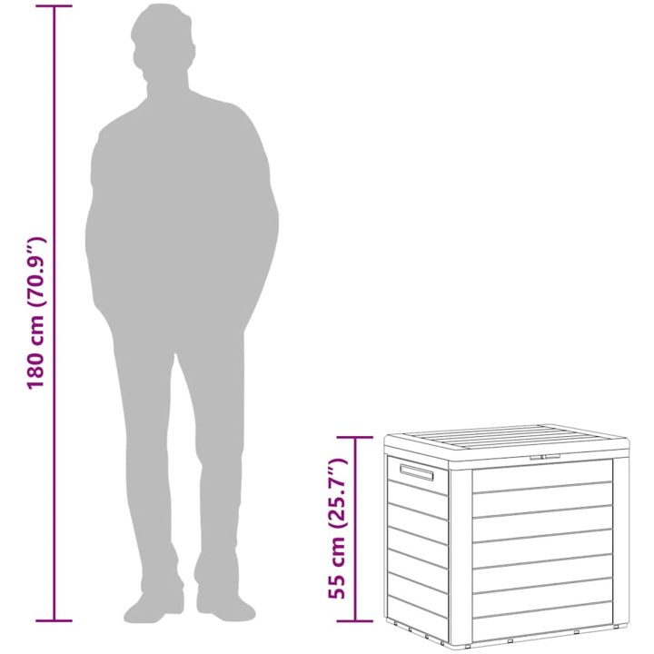 Dynbox antracit 58,5x46x55 cm polypropen vidaXL – bild 11