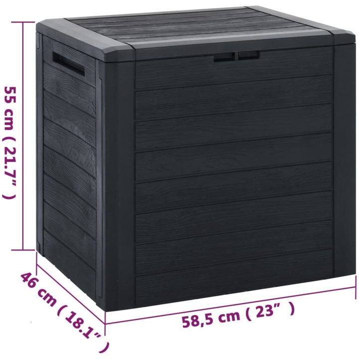 Dynbox antracit 58,5x46x55 cm polypropen vidaXL – bild 10