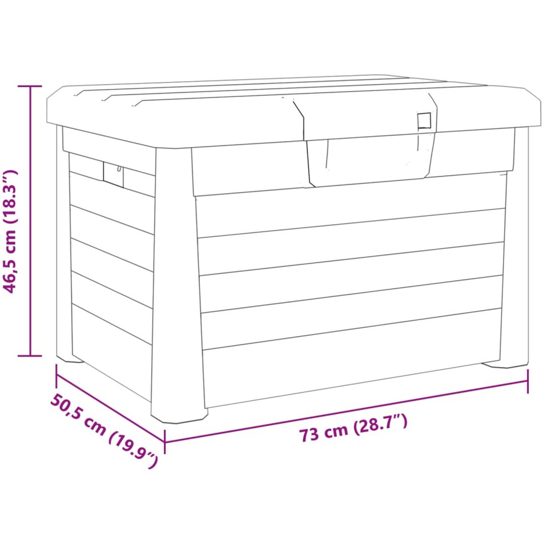 Dynbox antracit 73x50,5x46,5 cm polypropen vidaXL – bild 11
