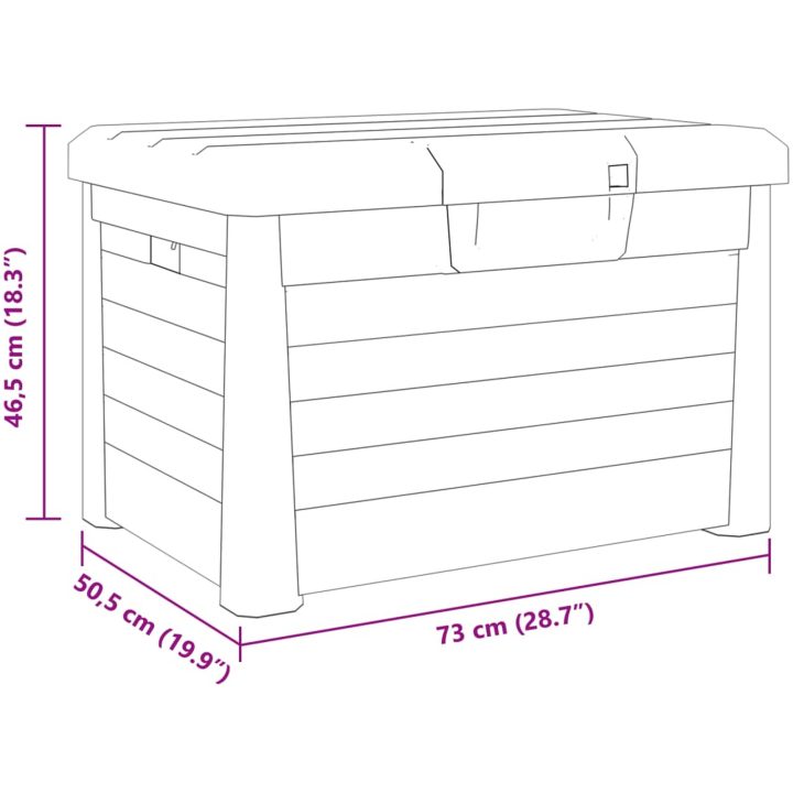 Dynbox antracit 73x50,5x46,5 cm polypropen vidaXL – bild 11