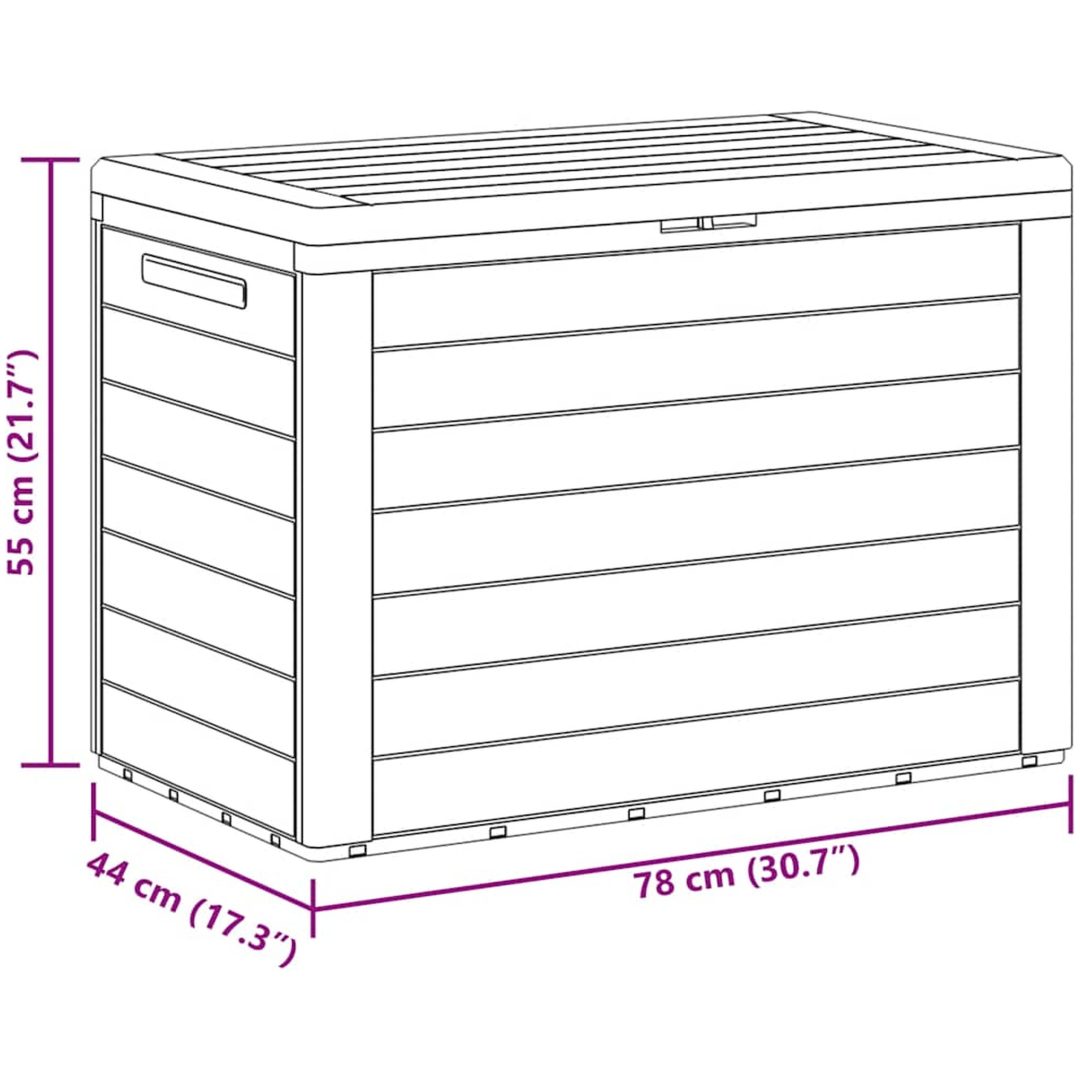Dynbox antracit 78x44x55 cm vidaXL – bild 9