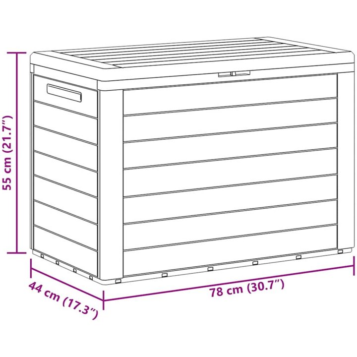 Dynbox antracit 78x44x55 cm vidaXL – bild 9