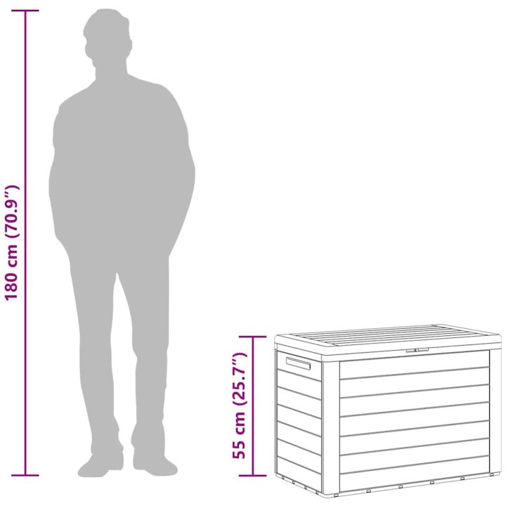 Dynbox antracit 78x44x55 cm vidaXL – bild 10