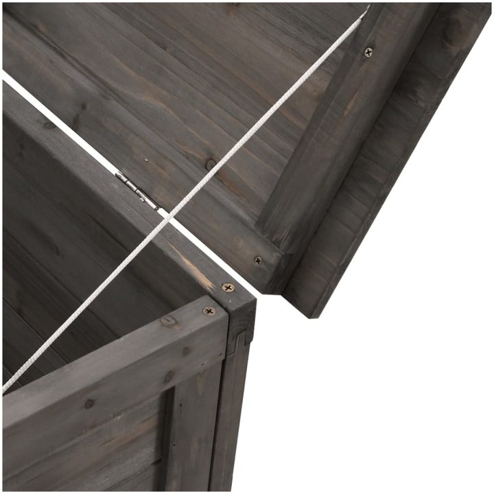 Dynbox antracit massivt granträ vidaXL 50 x 49 x 56.5 cm – bild 7