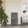 Dynbox antracit massivt granträ vidaXL 50 x 49 x 56.5 cm – miniatyr 1