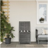 Dynbox antracit massivt granträ vidaXL
