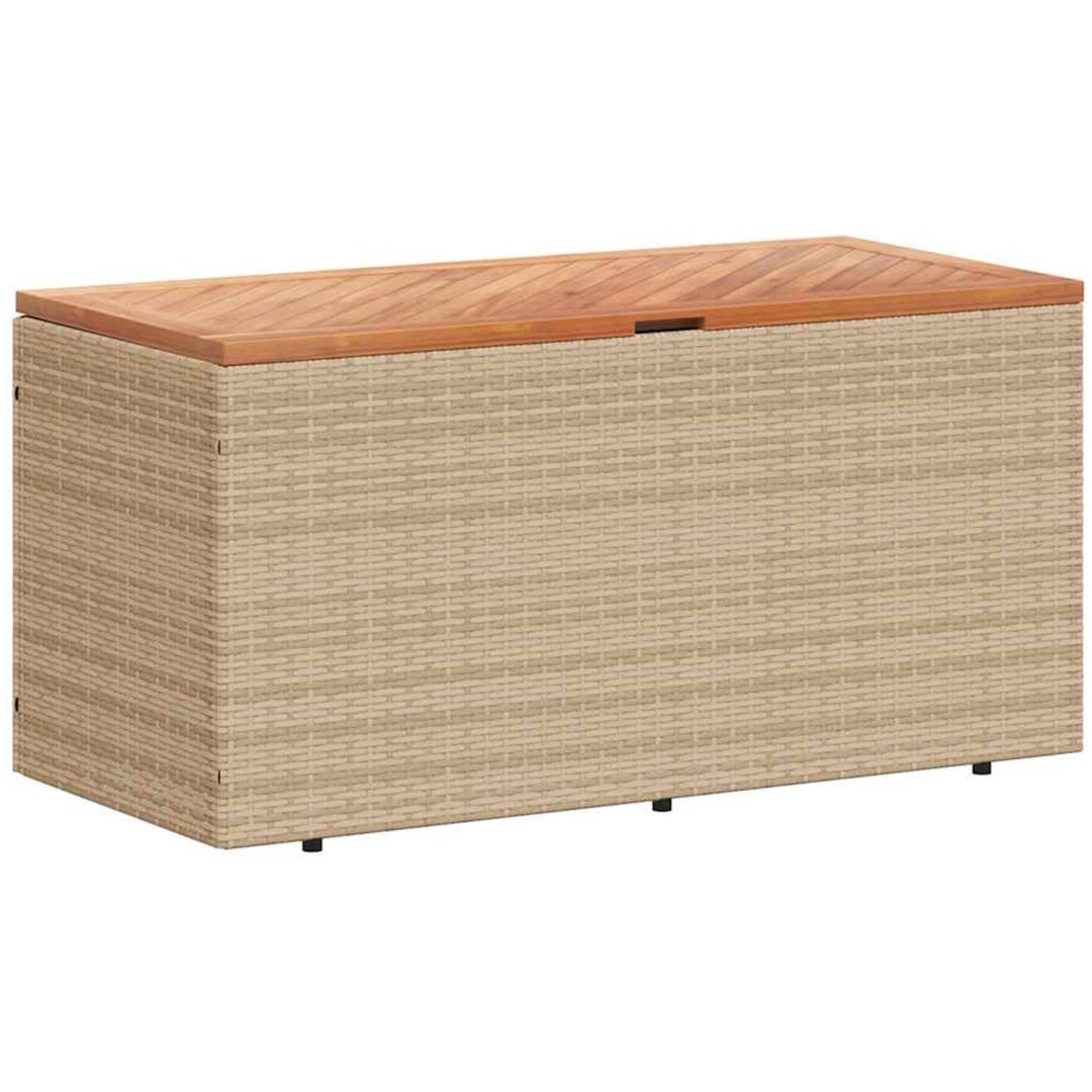 Dynbox beige konstrotting akaciaträ vidaXL 110 x 50 x 54 cm – bild 2
