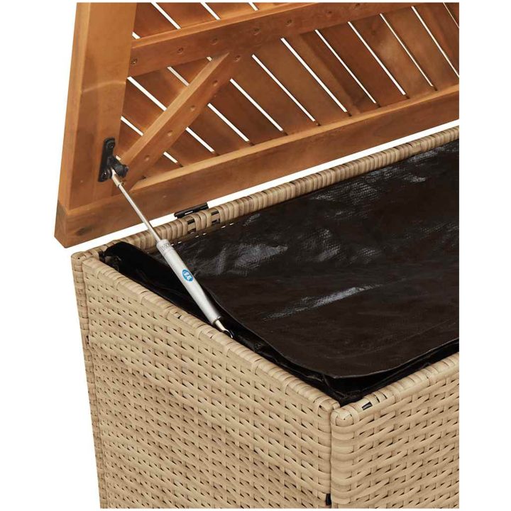 Dynbox beige konstrotting akaciaträ vidaXL 110 x 50 x 54 cm – bild 8