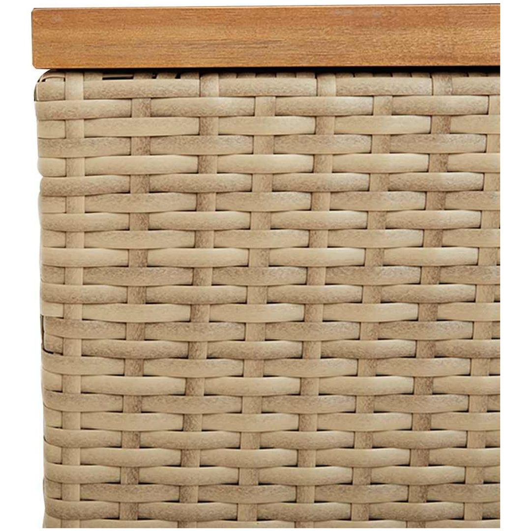 Dynbox beige konstrotting akaciaträ vidaXL 110 x 50 x 54 cm – bild 9