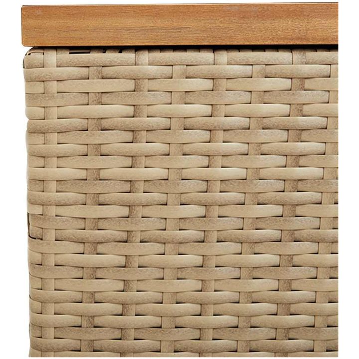 Dynbox beige konstrotting akaciaträ vidaXL 110 x 50 x 54 cm – bild 9