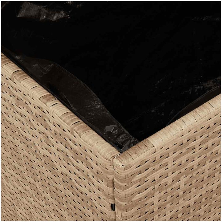 Dynbox beige konstrotting akaciaträ vidaXL 110 x 50 x 54 cm – bild 10