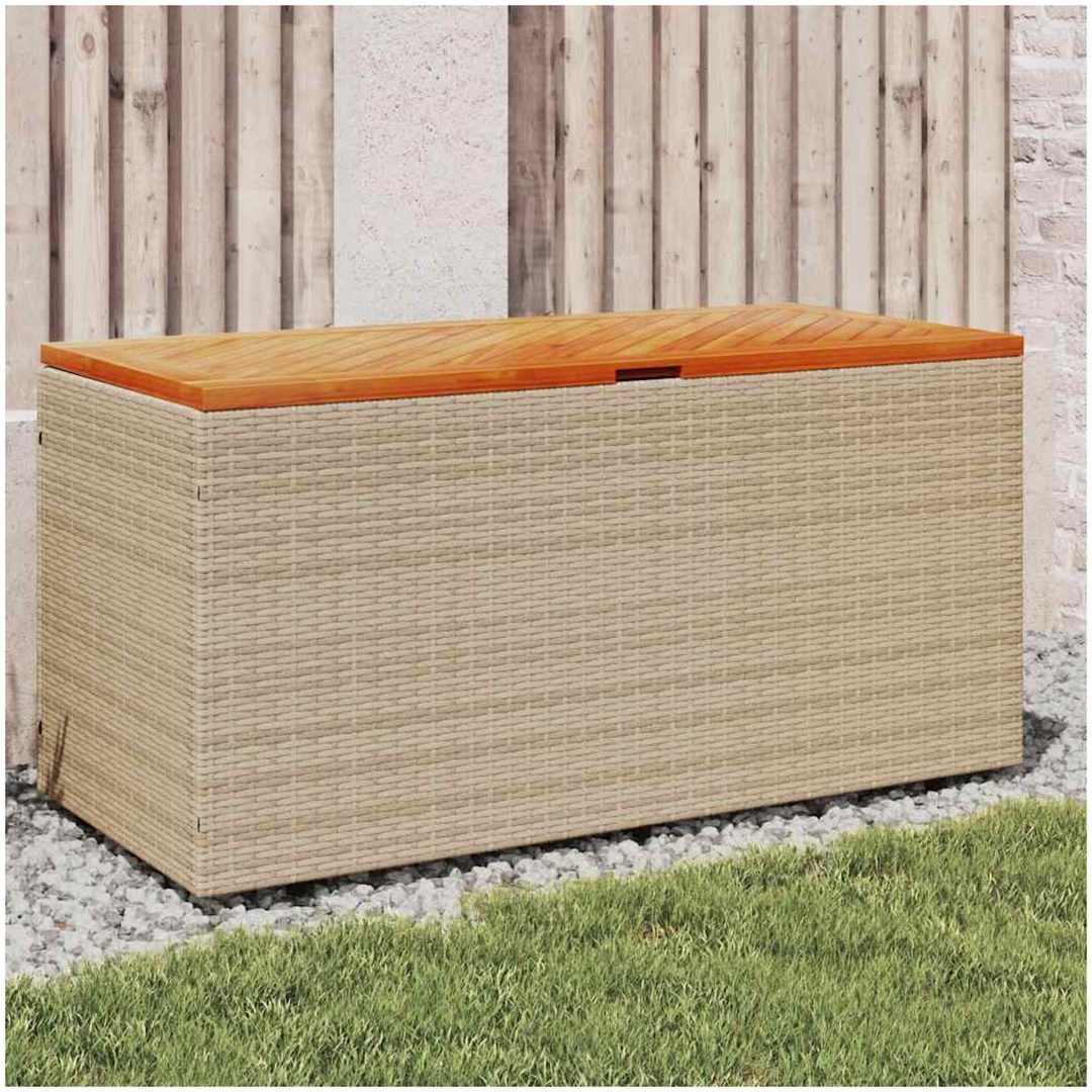 Dynbox beige konstrotting akaciaträ vidaXL 110 x 50 x 54 cm