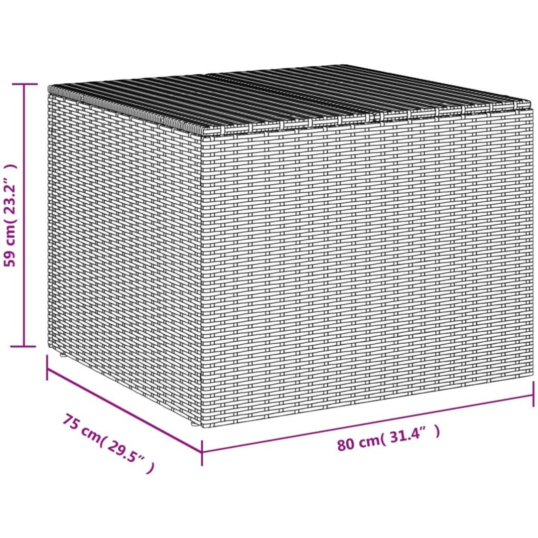 Dynbox blandad beige 291L konstrotting vidaXL 80 x 75 x 59 cm – bild 9