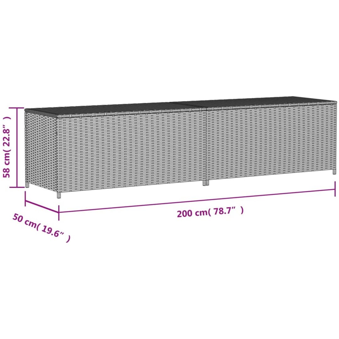 Dynbox blandad beige 469L konstrotting vidaXL 200 x 50 x 58 cm – bild 11
