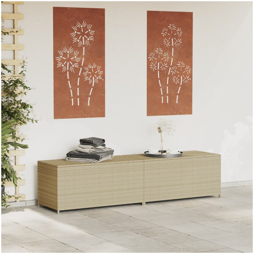 Dynbox blandad beige 469L konstrotting vidaXL 200 x 50 x 58 cm – bild 3