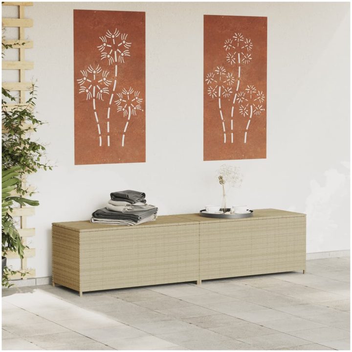 Dynbox blandad beige 469L konstrotting vidaXL 200 x 50 x 58 cm – bild 3