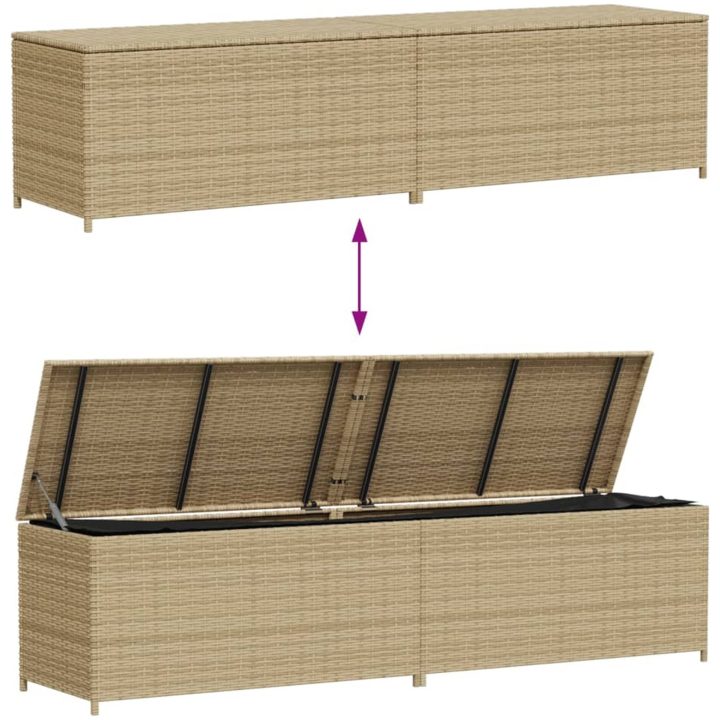 Dynbox blandad beige 469L konstrotting vidaXL 200 x 50 x 58 cm – bild 7