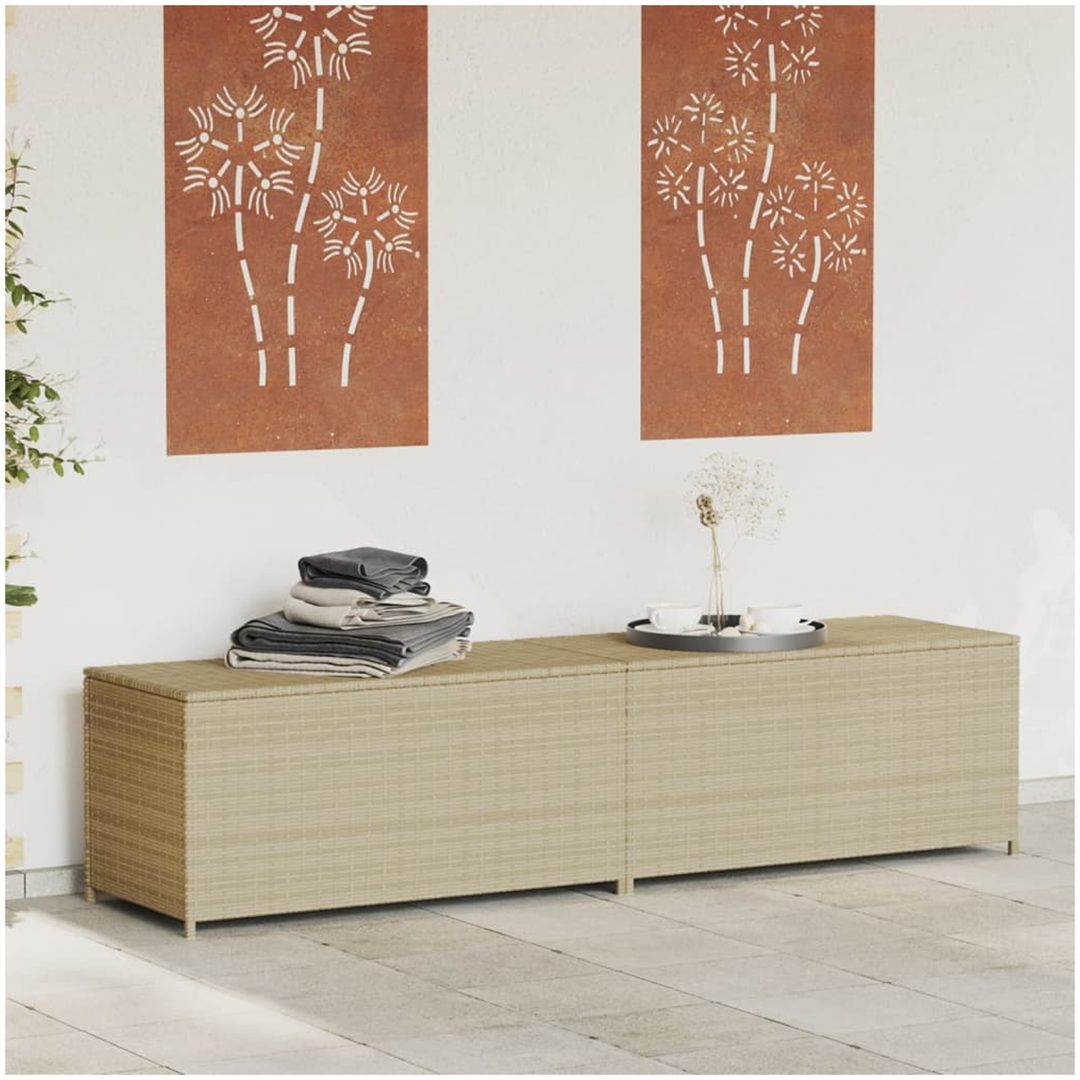 Dynbox blandad beige 469L konstrotting vidaXL 200 x 50 x 58 cm